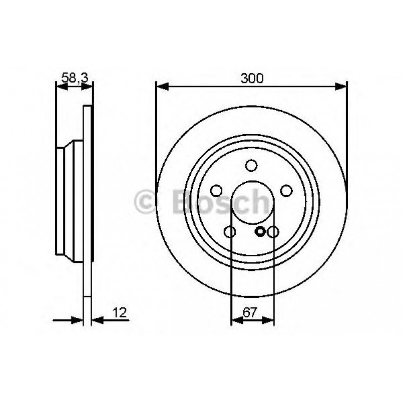 0986479414 BOSCH Гальмівний диск BD1308