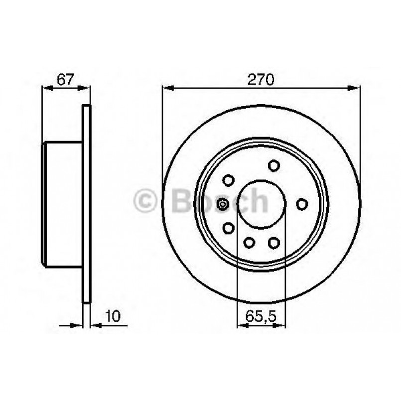 0986478267 BOSCH Гальмівний диск BD213
