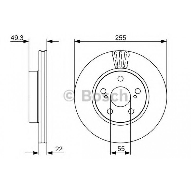 0986479564 BOSCH Гальмівний диск BD1407