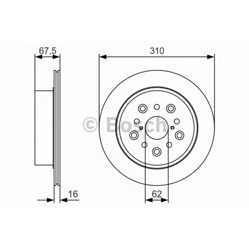0986479R25 BOSCH Гальмівний диск