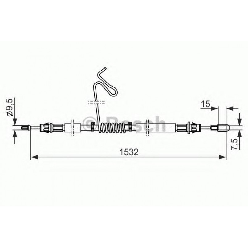 1987482277 BOSCH Трос ручного гальма