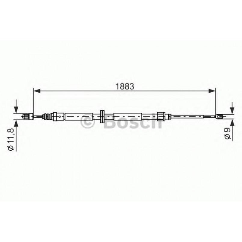 1987482302 BOSCH Трос ручного гальма