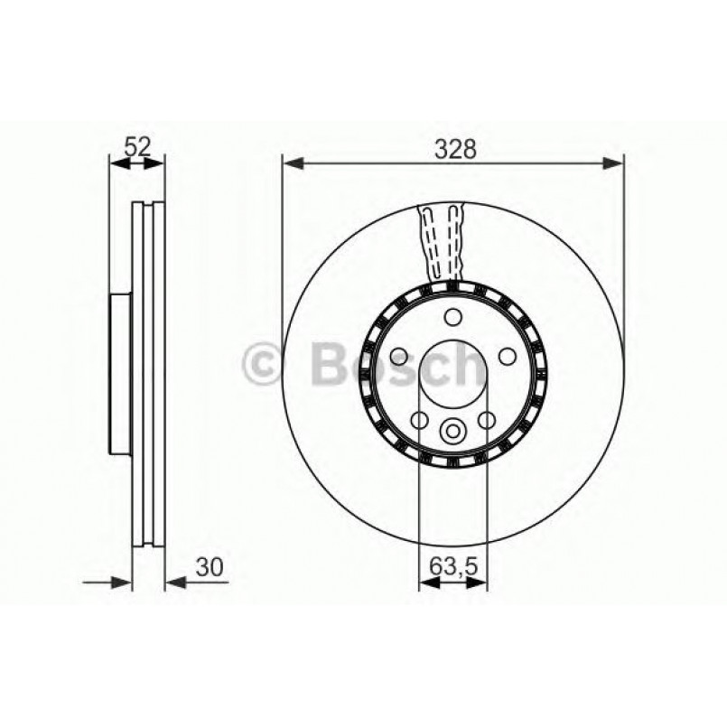 0986479621 BOSCH Гальмівний диск BD1464