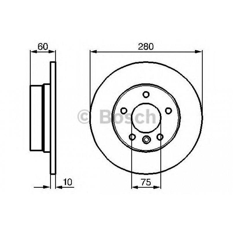 0986478561 BOSCH Гальмівний диск BD483
