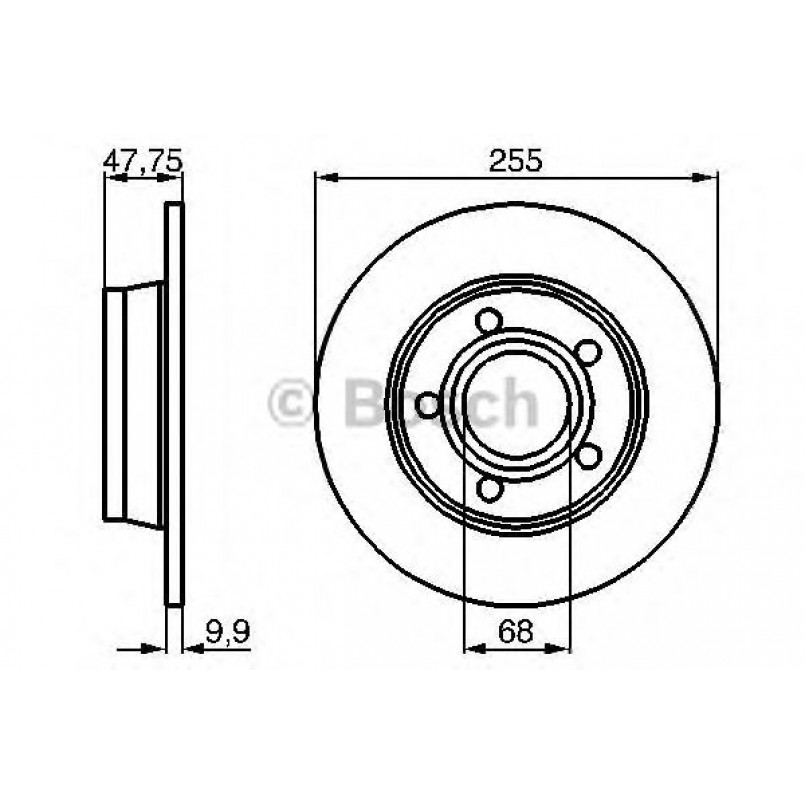 0986478480 BOSCH Гальмівний диск BD408