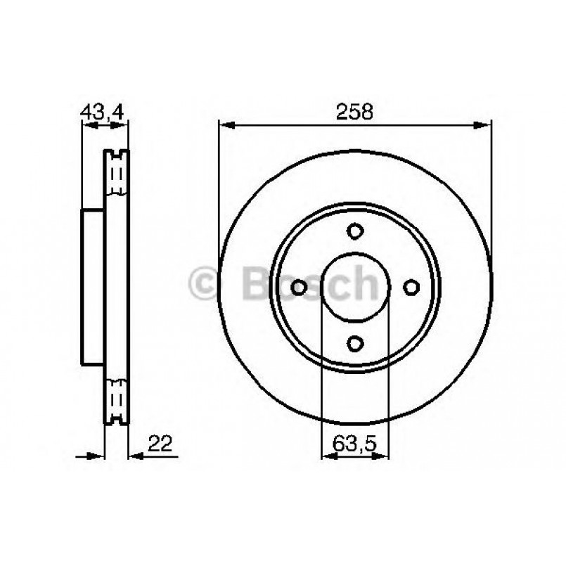 0986478892 BOSCH Гальмівний диск BD791