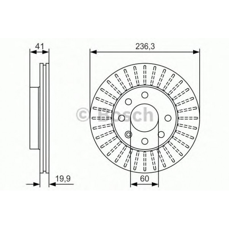0986479S98 BOSCH Гальмівний диск BD1796