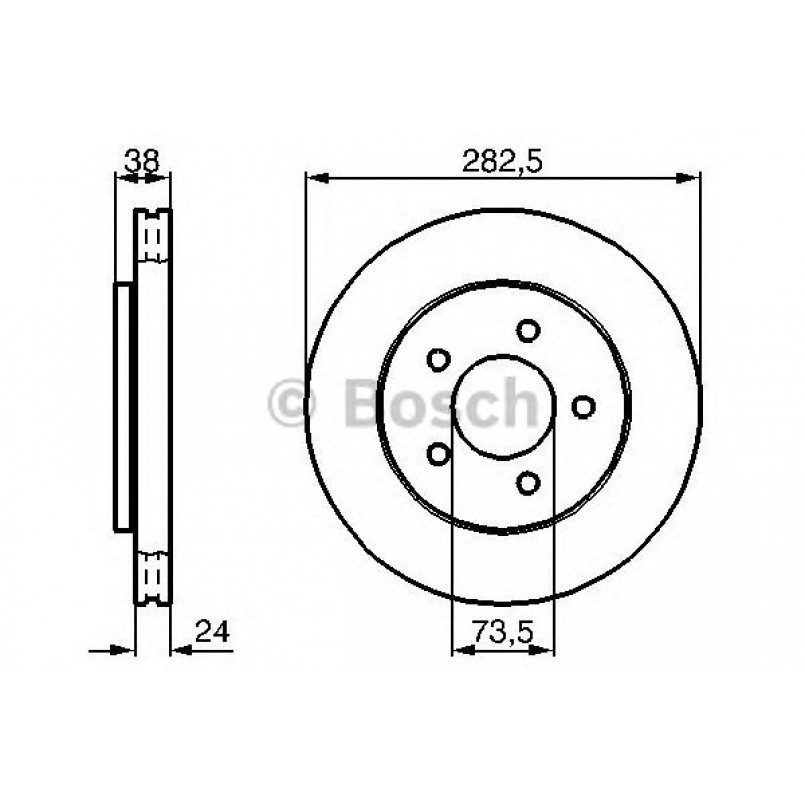 0986478983 BOSCH Гальмівний диск BD880