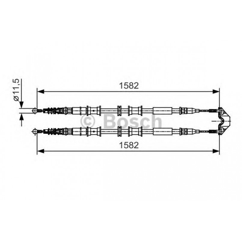 1987482138 BOSCH Трос ручного гальма