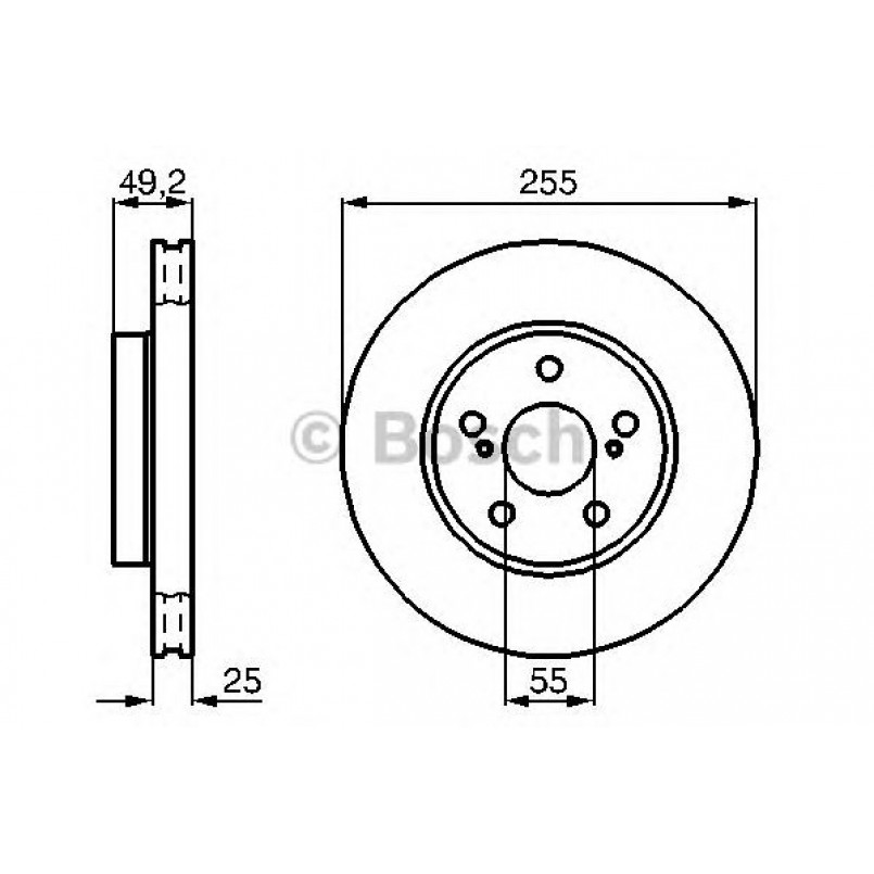 0986478584 BOSCH Гальмівний диск BD505