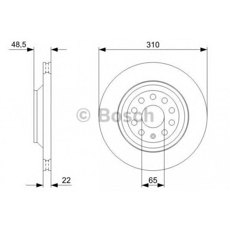0986479303 BOSCH Гальмівний диск BD1166