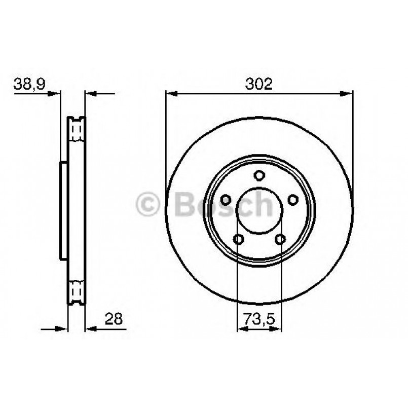 0986479117 BOSCH Гальмівний диск BD959