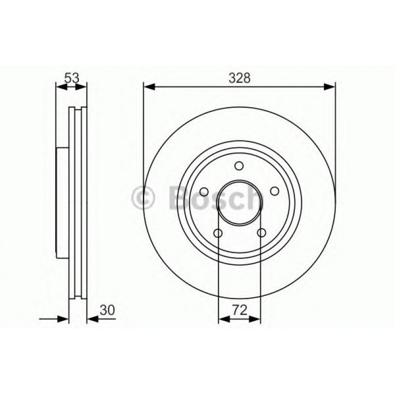 0986479R48 BOSCH Гальмівний диск