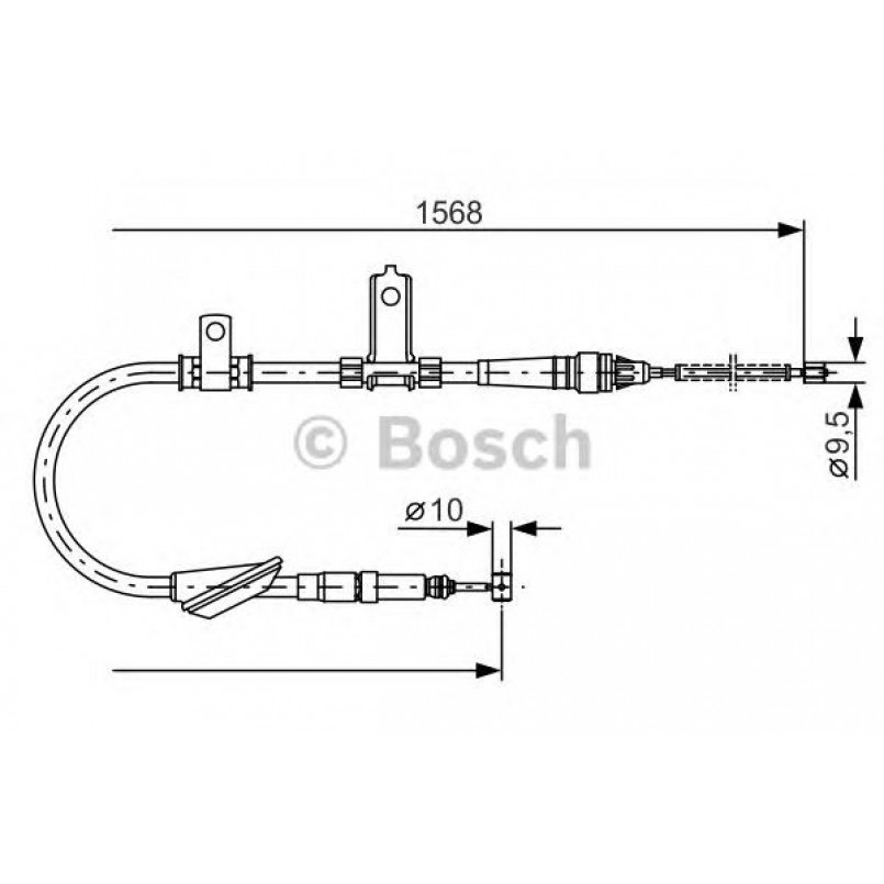 1987477791 BOSCH Трос ручного гальма