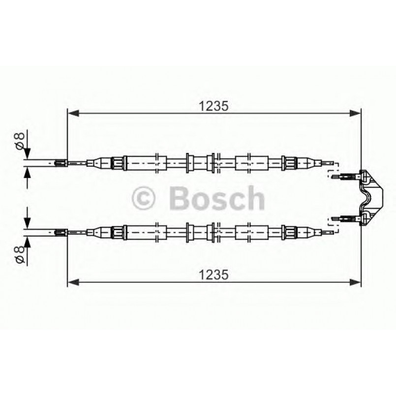 1987477869 BOSCH Трос ручного гальма