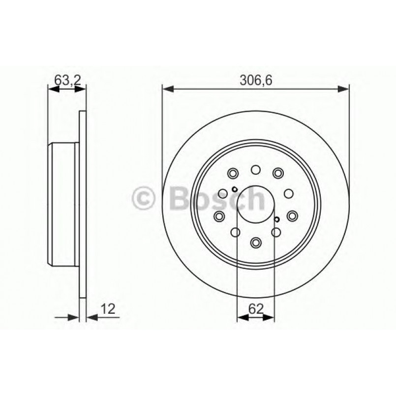 0986479339 BOSCH Гальмівний диск BD1190
