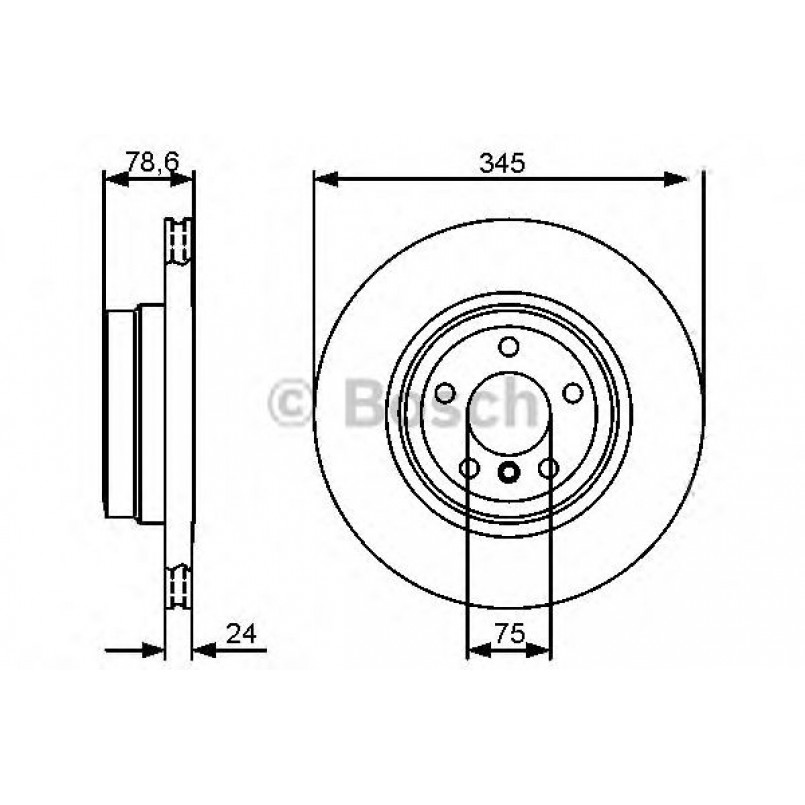 0986479443 BOSCH Гальмівний диск BD1321