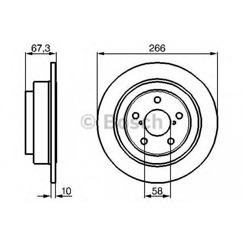 0986478799 BOSCH Гальмівний диск BD704