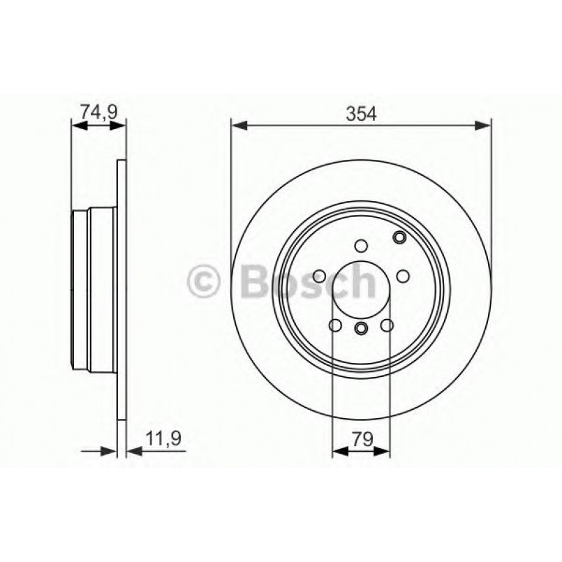 0986479612 BOSCH Гальмівний диск BD1455