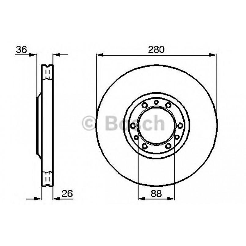 0986478854 BOSCH Гальмівний диск BD754