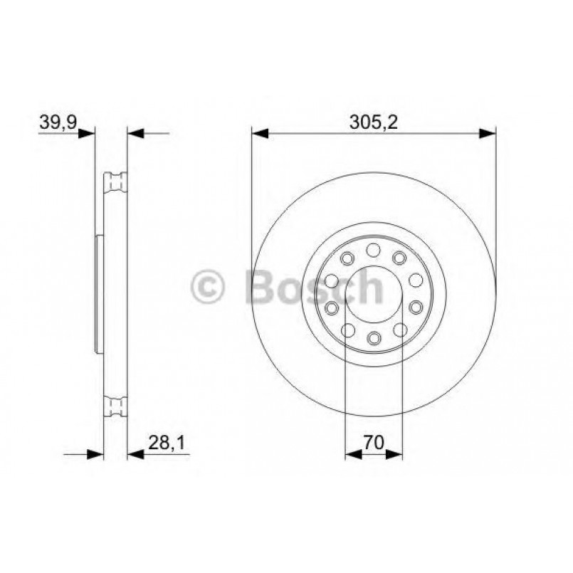 0986479293 BOSCH Гальмівний диск BD1156