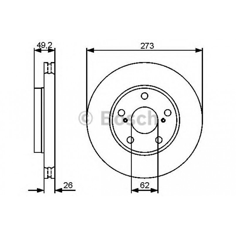 0986479425 BOSCH Гальмівний диск BD1312