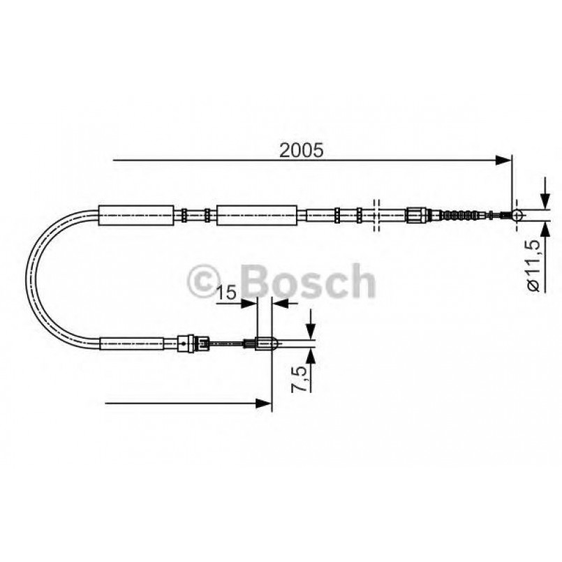 1987477923 BOSCH Трос ручного гальма