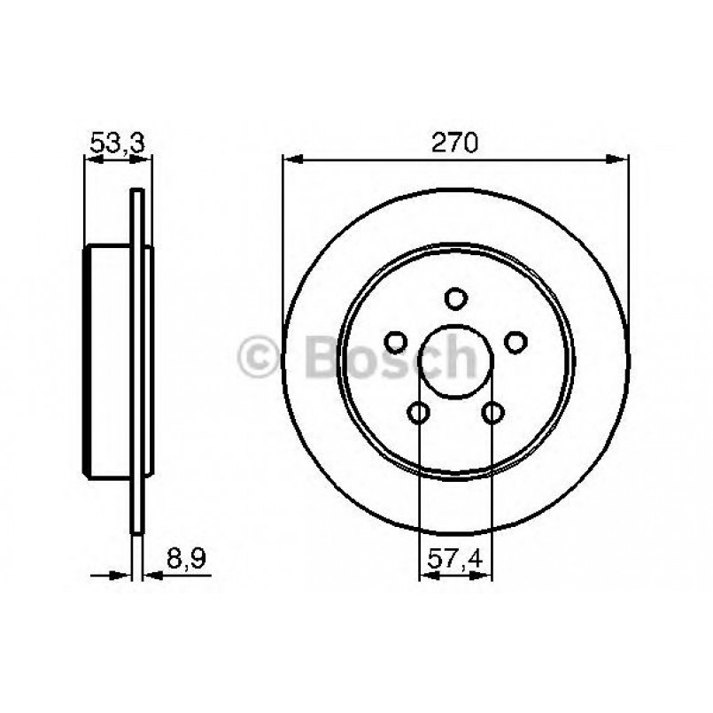 0986478514 BOSCH Гальмівний диск BD438