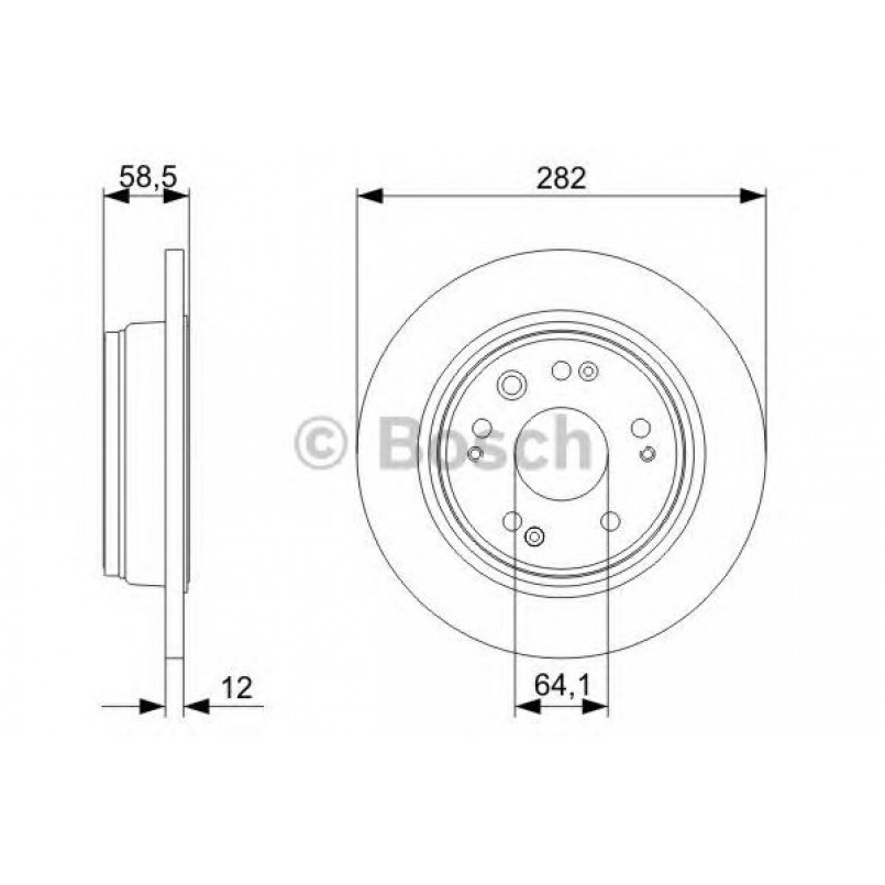 0986479361 BOSCH Гальмівний диск BD1203