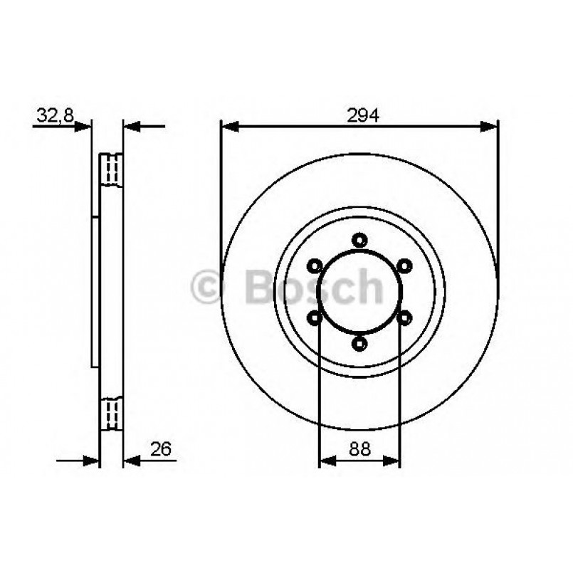 0986479416 BOSCH Гальмівний диск BD1256