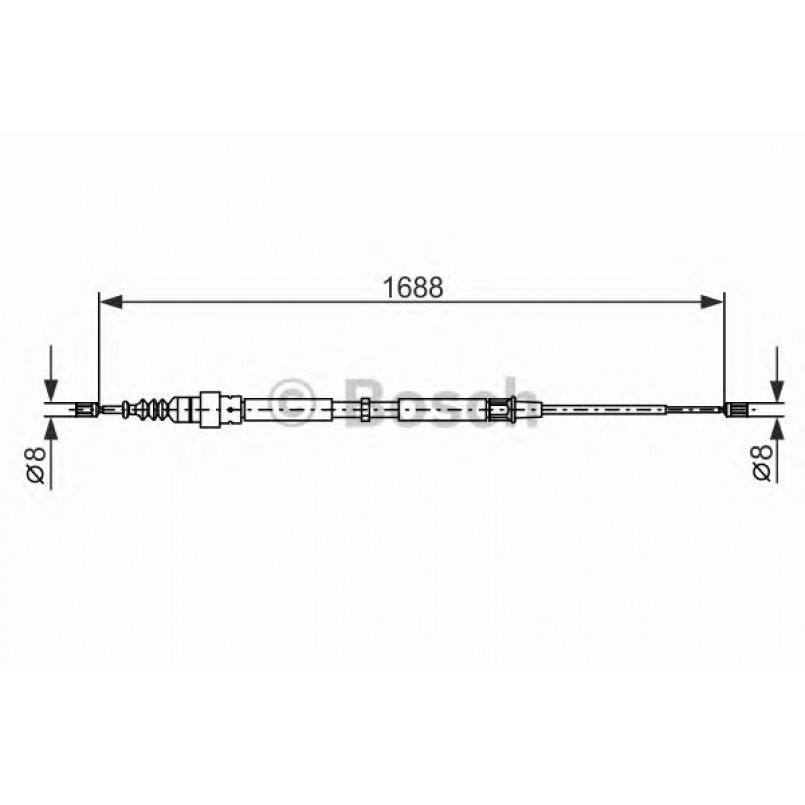 1987477696 BOSCH Трос ручного гальма