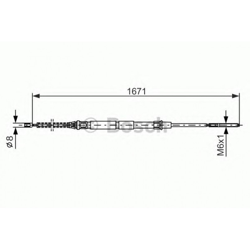 1987477626 BOSCH Трос ручного гальма