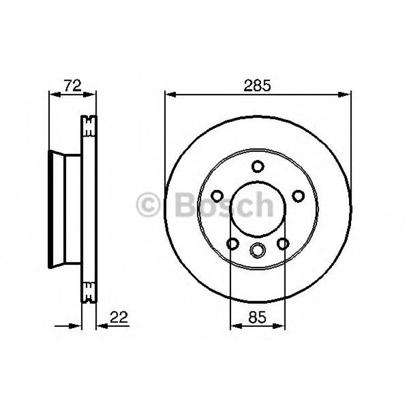 0986479212 BOSCH Гальмівний диск BD1079