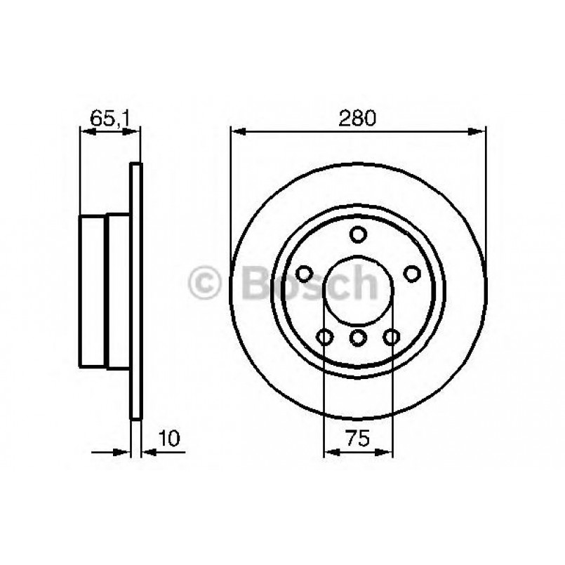 0986479217 BOSCH Гальмівний диск BD1085