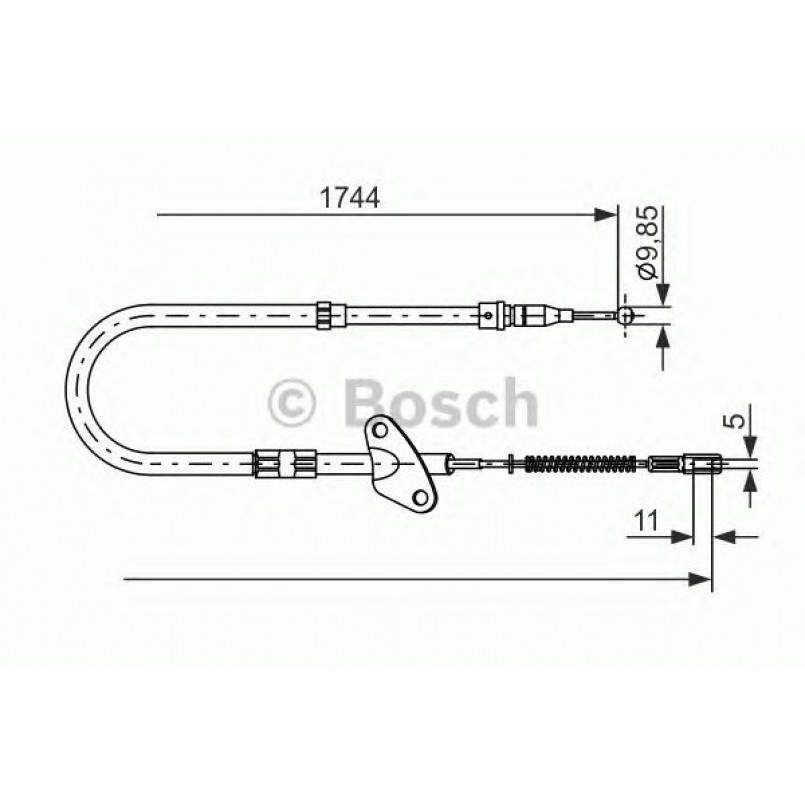 1987477121 BOSCH Трос ручного гальма