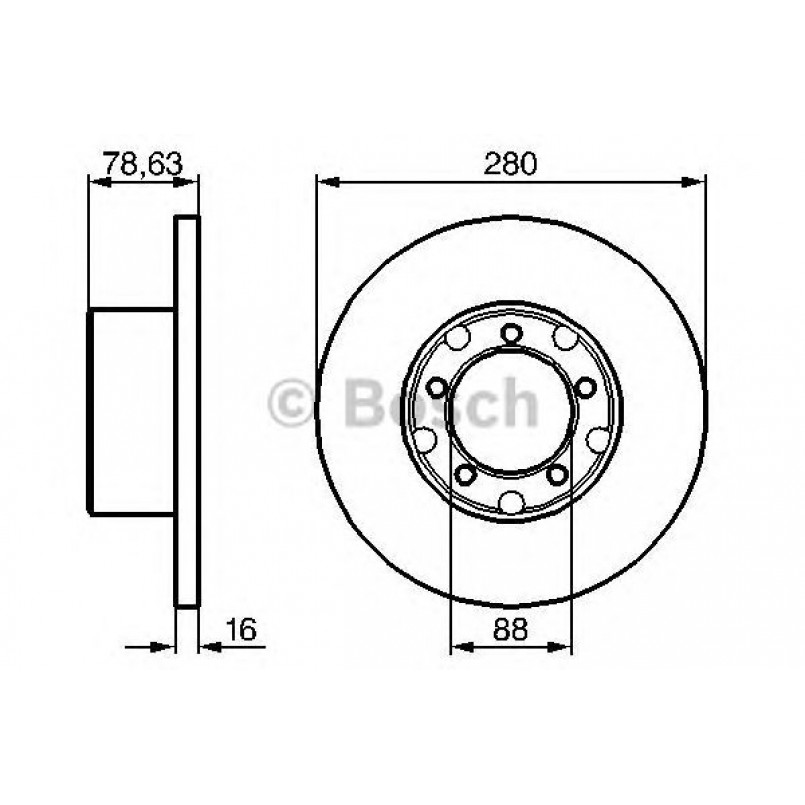 0986478201 BOSCH Гальмівний диск BD161