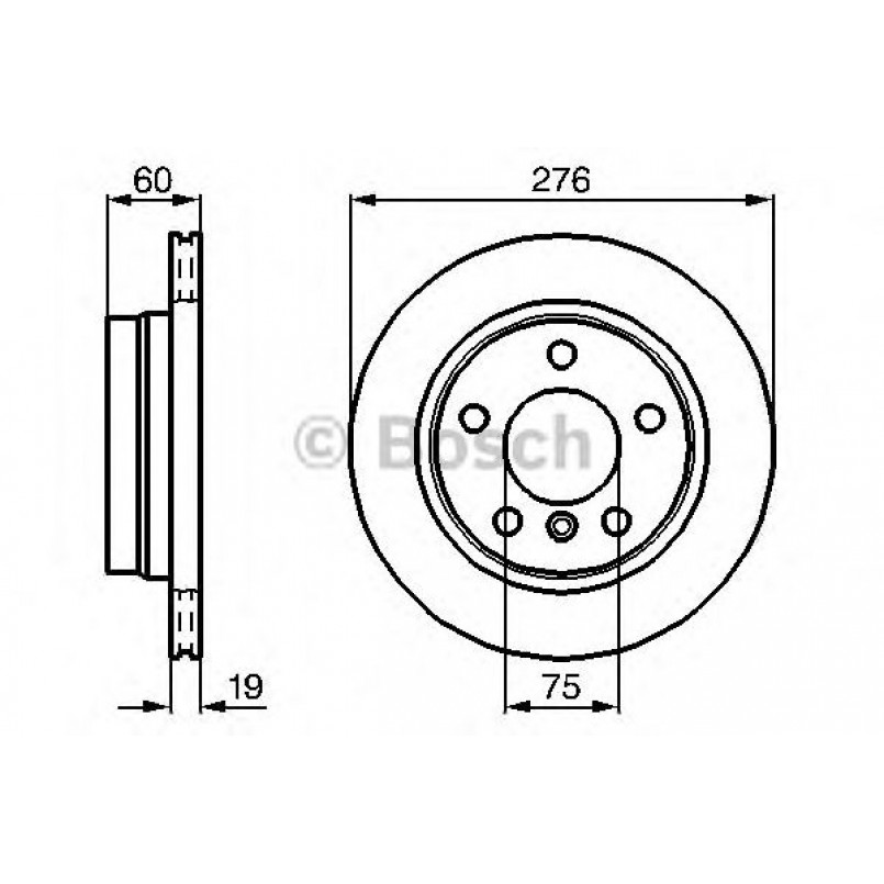 0986478642 BOSCH Гальмівний диск BD560