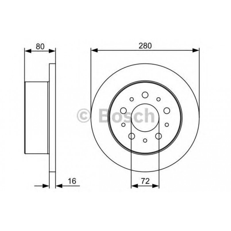 0986479399 BOSCH Гальмівний диск