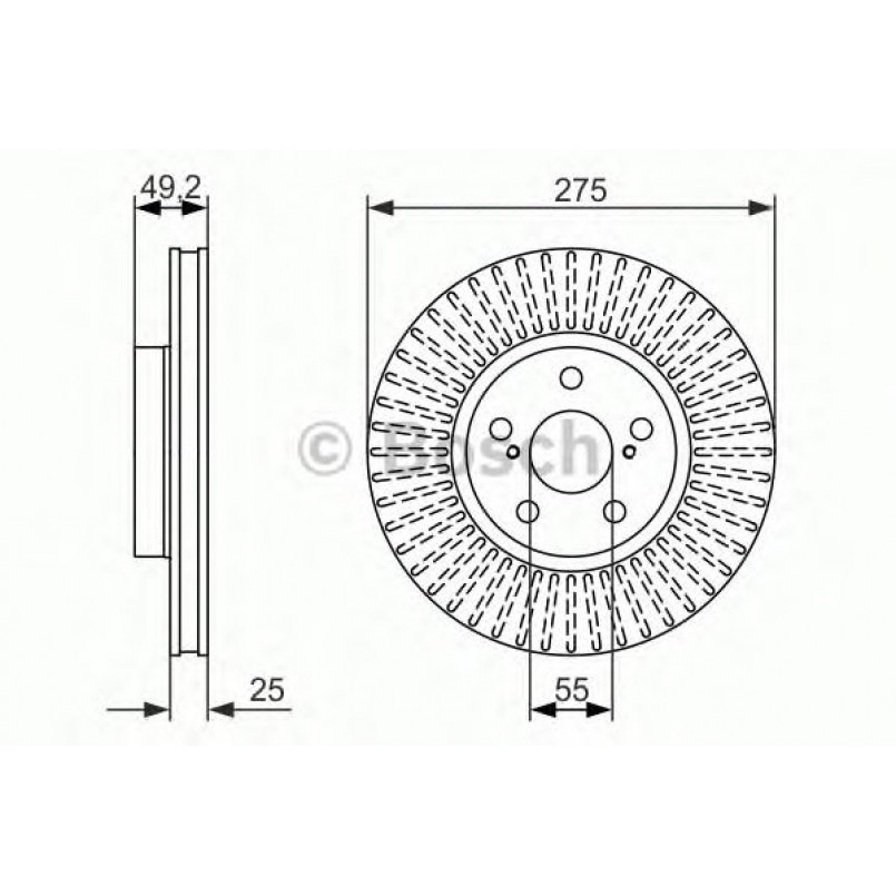0986479619 BOSCH Гальмівний диск BD1462