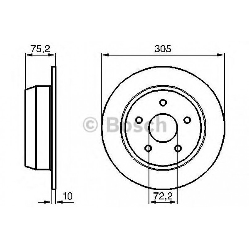 0986478771 BOSCH Гальмівний диск BD682