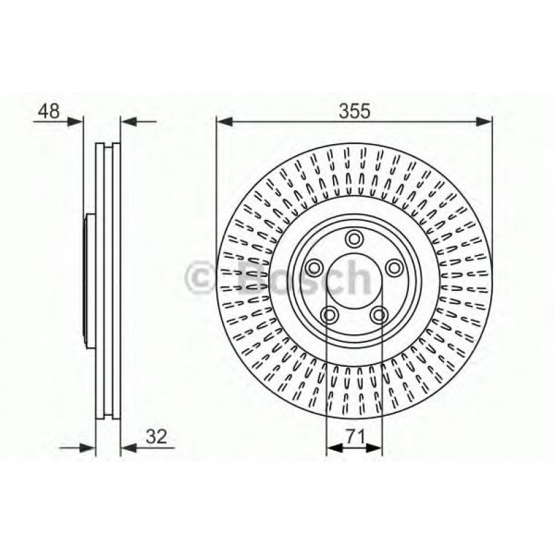 0986479754 BOSCH Гальмівний диск BD1584