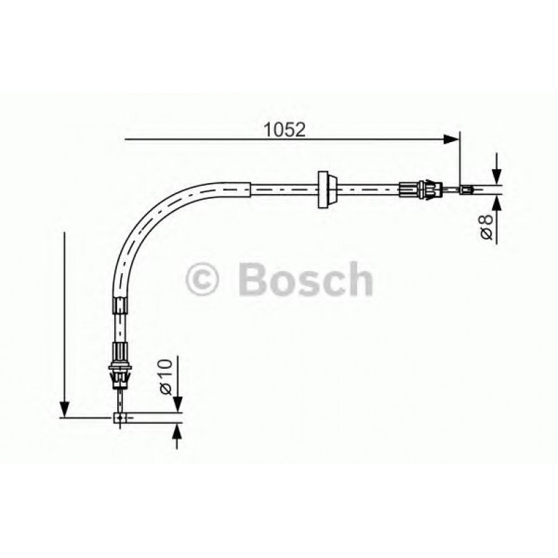 1987477186 BOSCH Трос ручного гальма