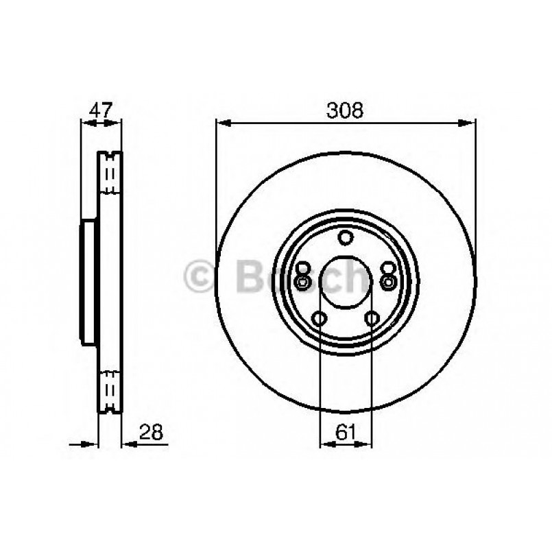 0986479199 BOSCH Гальмівний диск BD1068