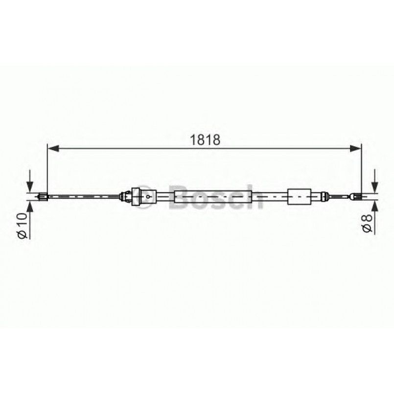 1987477577 BOSCH Трос ручного гальма