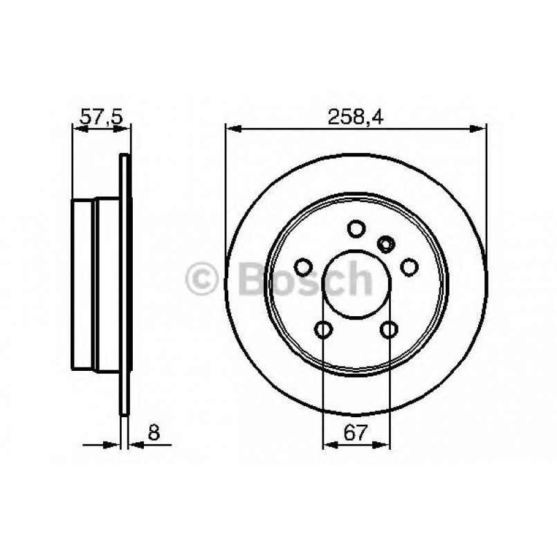 0986479235 BOSCH Гальмівний диск BD1101