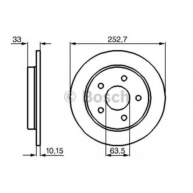 0986478196 BOSCH Гальмівний диск BD156