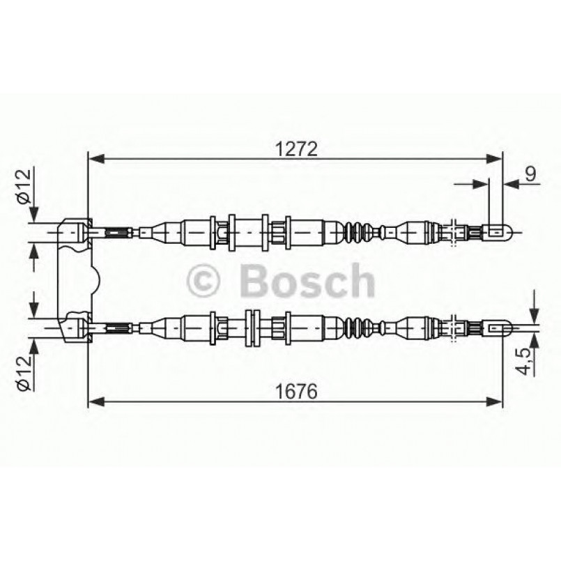 1987477136 BOSCH Трос ручного гальма