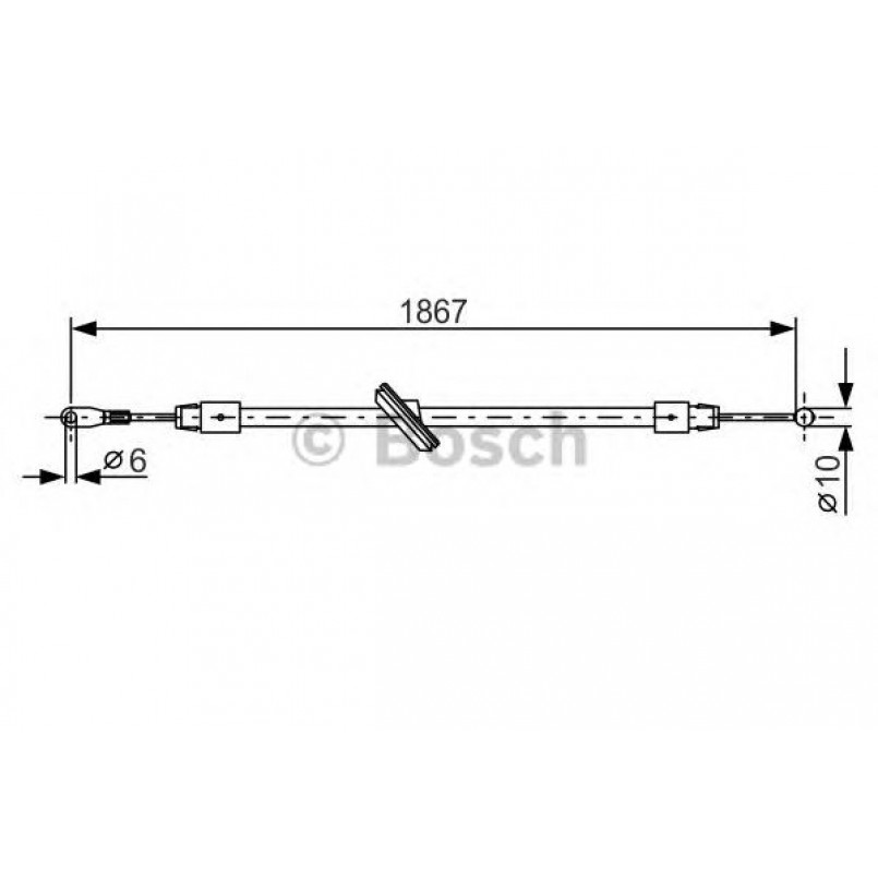 1987482028 BOSCH Трос ручного гальма
