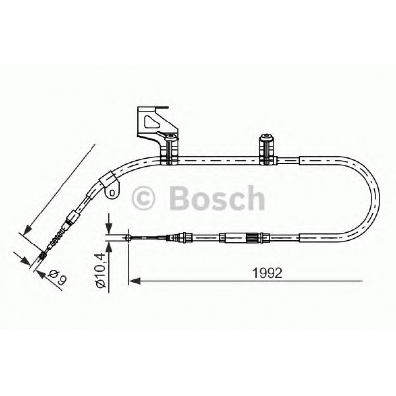 1987477244 BOSCH Трос ручного гальма