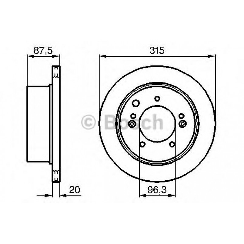 0986479232 BOSCH Гальмівний диск BD1098